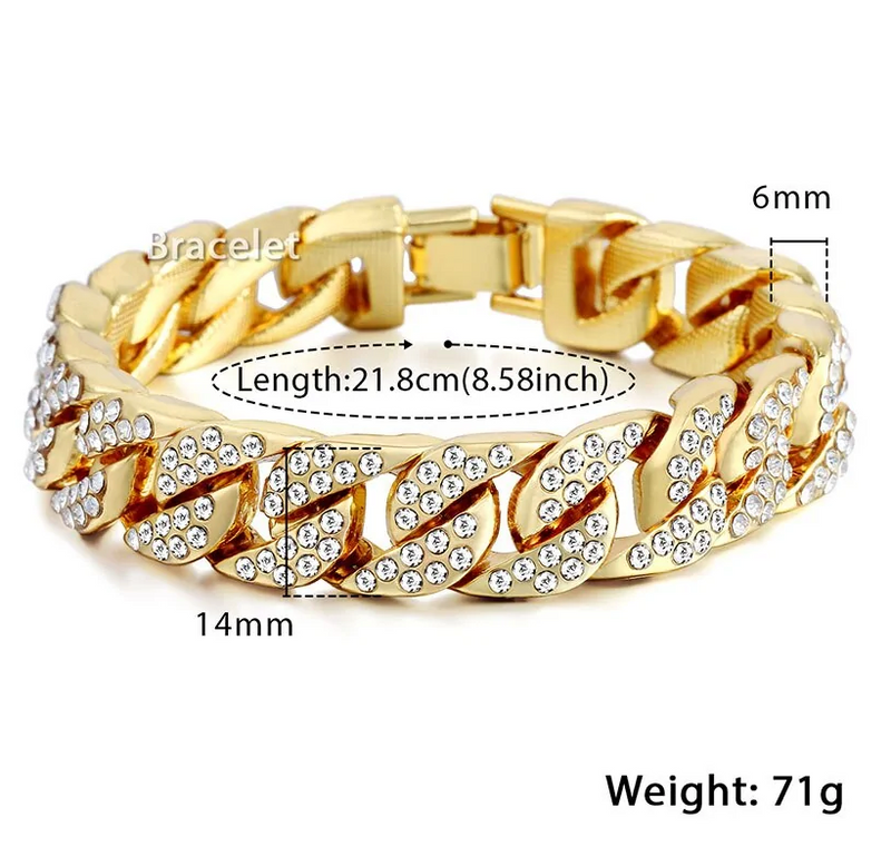 Miami Gold Curb Cuban Bracelet